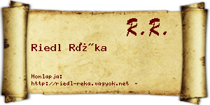 Riedl Réka névjegykártya